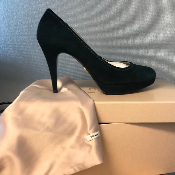 Suede Prada Pump - Picture 1 of 7